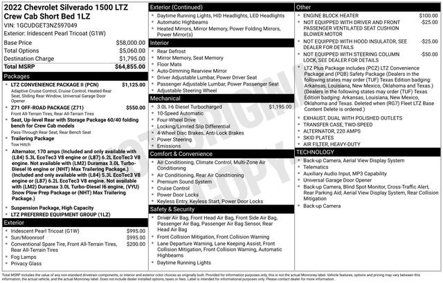 Used 2022 Chevrolet Silverado 1500 LTZ w/ LTZ Convenience Package II AWD/4WD image 4