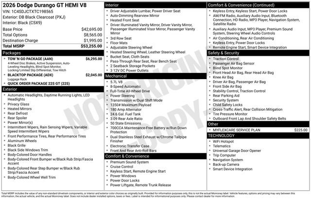 New 2026 Dodge Durango GT w/ Tow 'N Go Package image 30