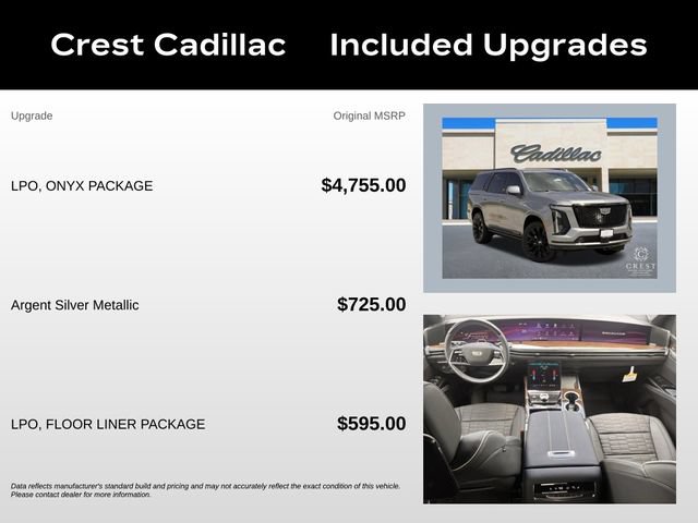 New 2026 Cadillac Escalade Platinum Sport w/ LPO, ONYX Package AWD/4WD image 5