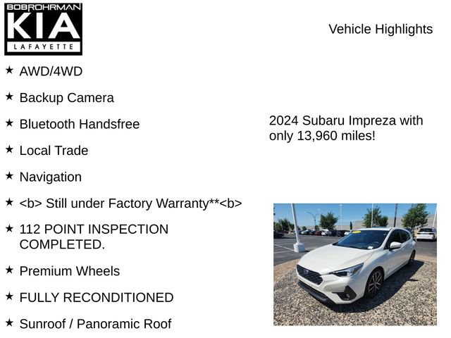 Used 2024 Subaru Impreza 2.0i Sport AWD/4WD image 7