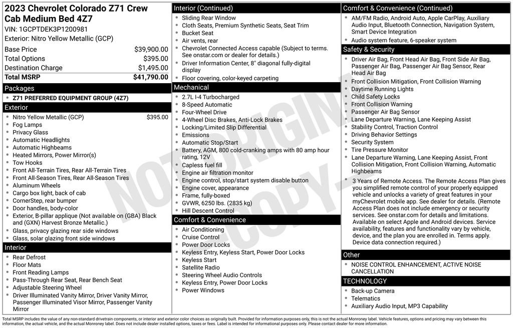 Used 2023 Chevrolet Colorado Z71 AWD/4WD image 4