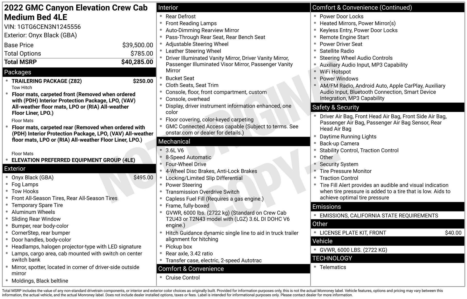 Used 2022 GMC Canyon Elevation w/ Trailering Package image 7