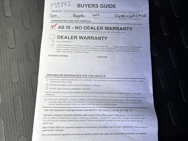 Used 2023 RAM ProMaster 3500 FWD image 36