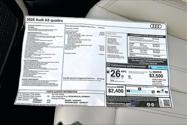 New 2026 Audi A5 2.0T Premium AWD/4WD image 14
