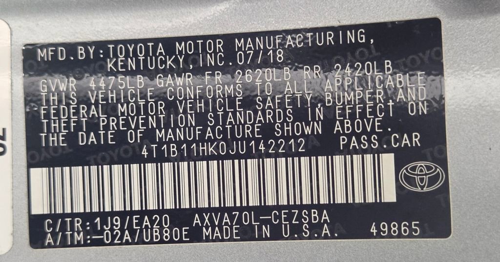 Used 2018 Toyota Camry SE FWD image 33
