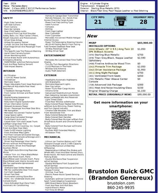Used 2024 Mercedes-Benz C 63 AMG S w/ Pinnacle Trim Package image 27