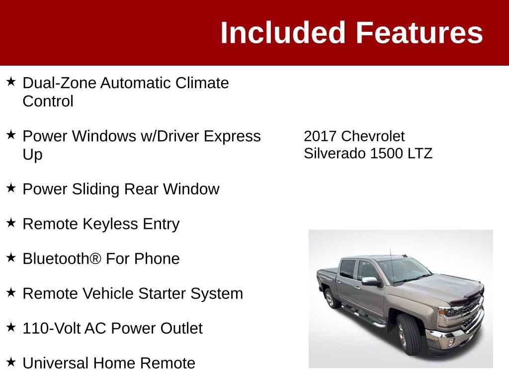 Used 2017 Chevrolet Silverado 1500 LTZ w/ Sport Package AWD/4WD image 4