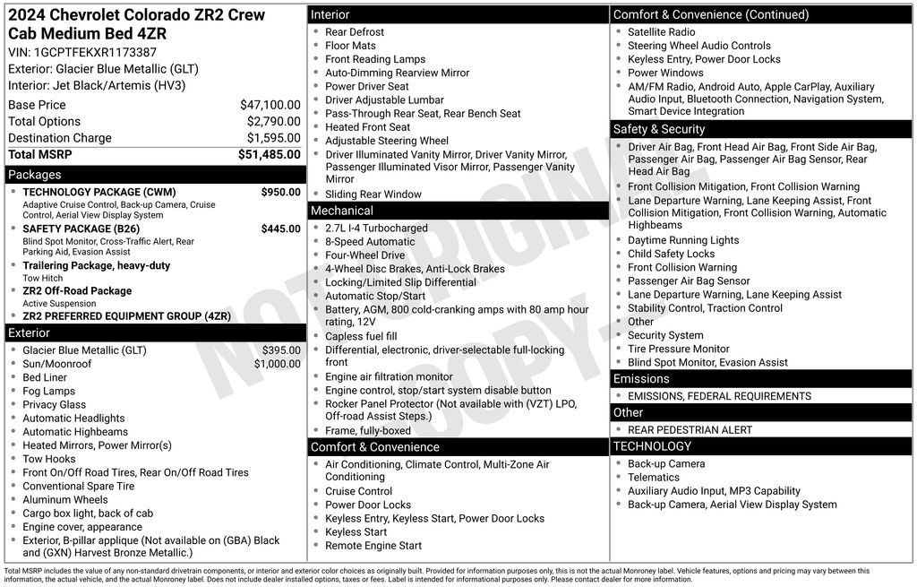 Certified 2024 Chevrolet Colorado ZR2 w/ Technology Package image 10