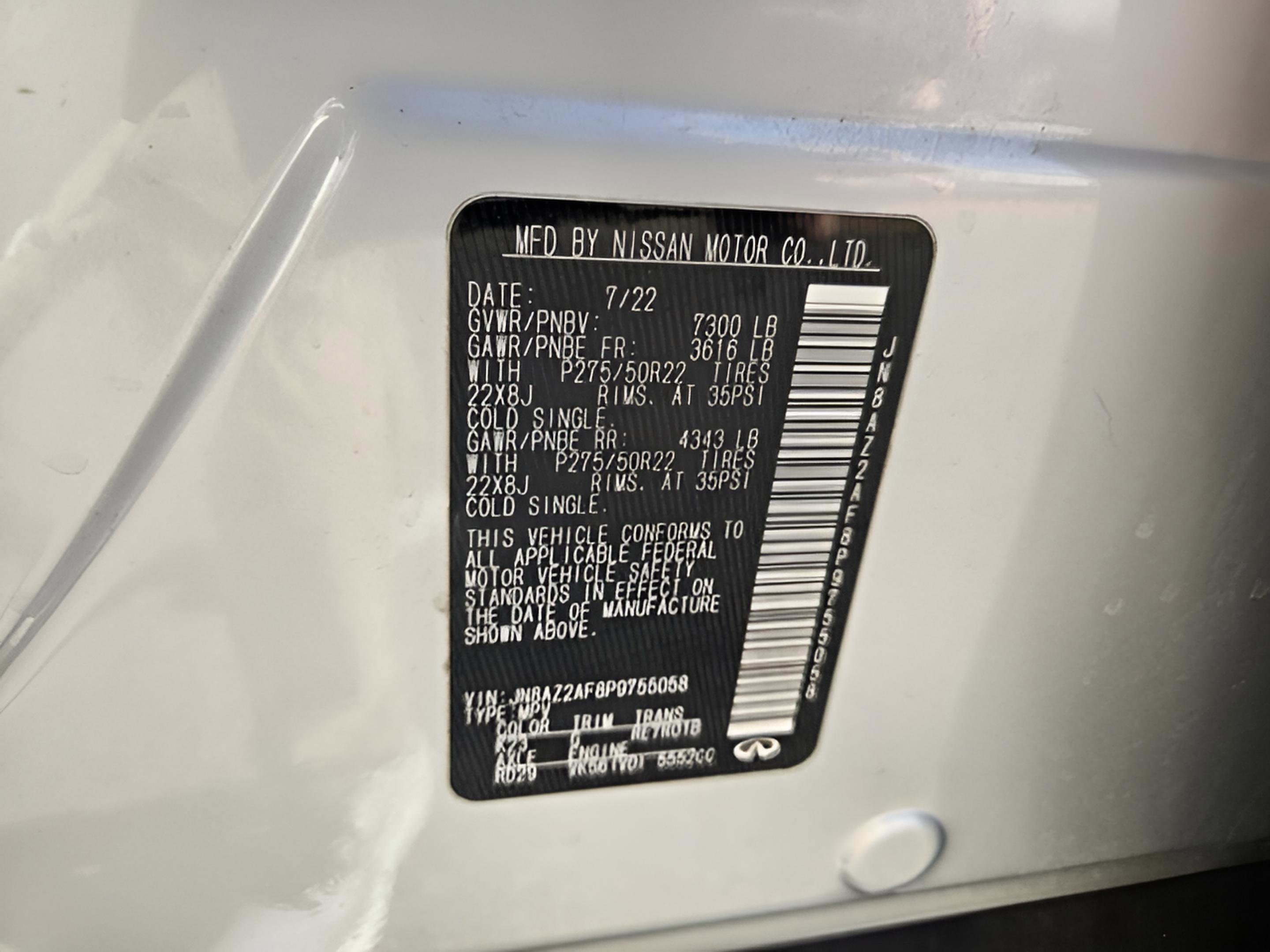 Used 2023 INFINITI QX80 Premium Select w/ All-Season Package image 17