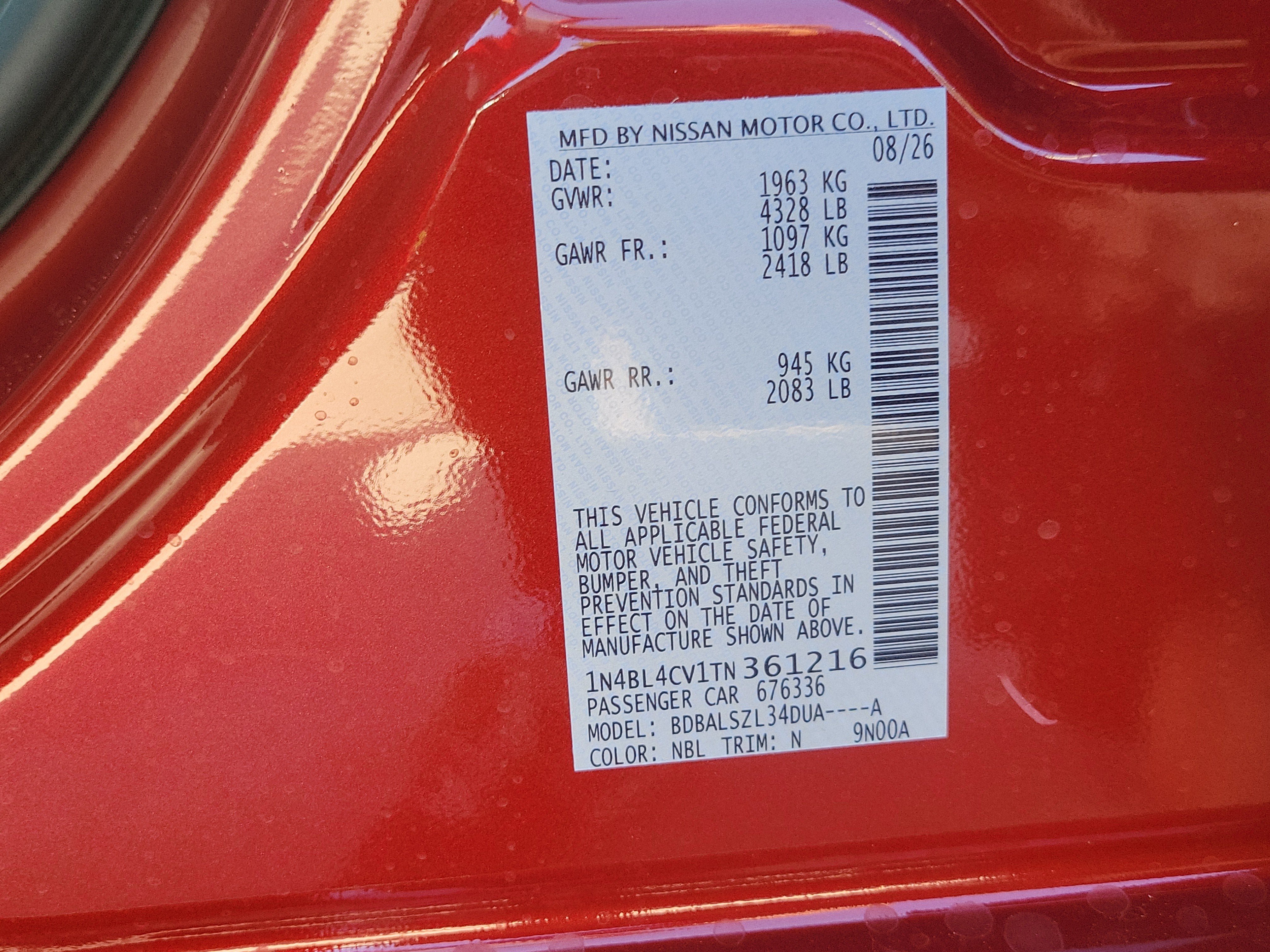 New 2026 Nissan Altima 2.5 SR FWD image 33