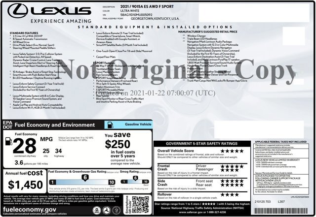 Used 2021 Lexus ES 250 F Sport w/ Accessory Package 2 video 2