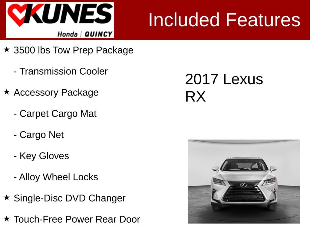 Used 2017 Lexus RX 350 F Sport w/ Accessory Package AWD/4WD image 3