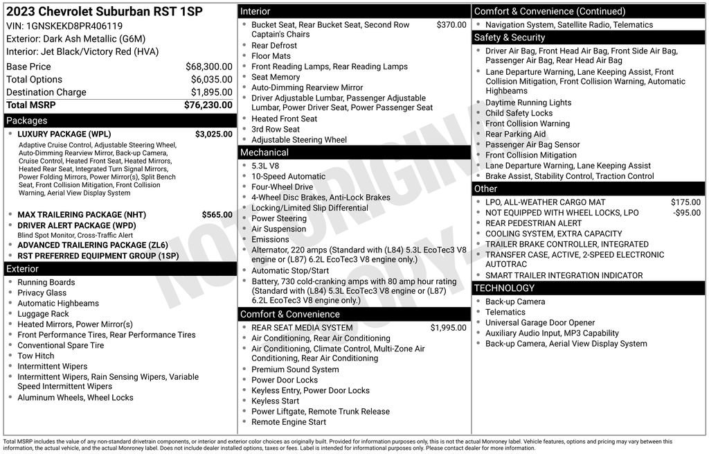 Certified 2023 Chevrolet Suburban RST w/ Luxury Package AWD/4WD image 36