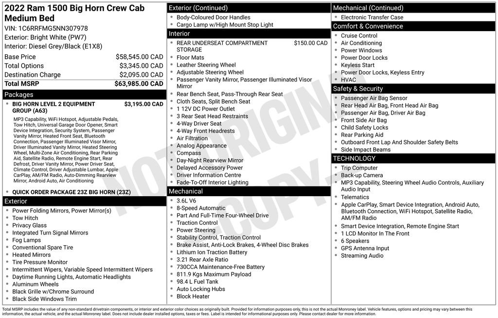 Used 2022 RAM 1500 Big Horn AWD/4WD image 31