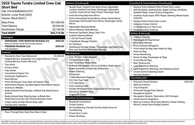 Used 2025 Toyota Tundra Limited image 3