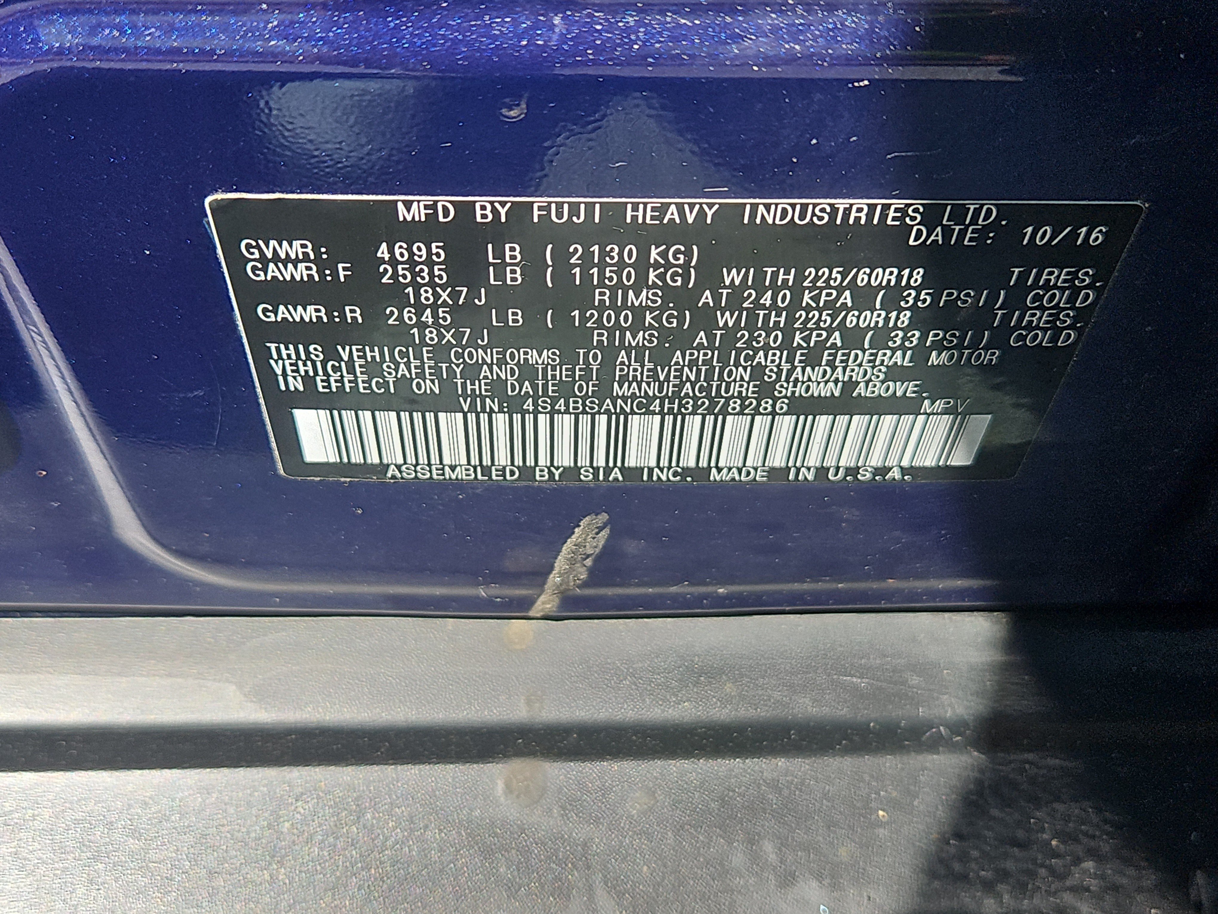 Used 2017 Subaru Outback 2.5i Limited AWD/4WD image 7
