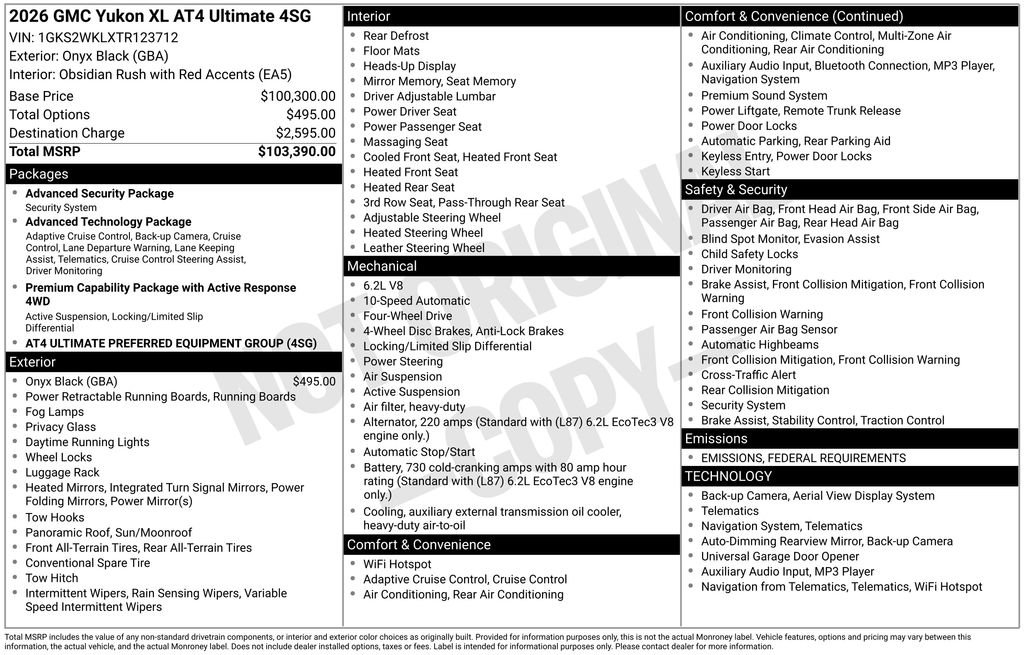 New 2026 GMC Yukon XL AT4 Ultimate image 9