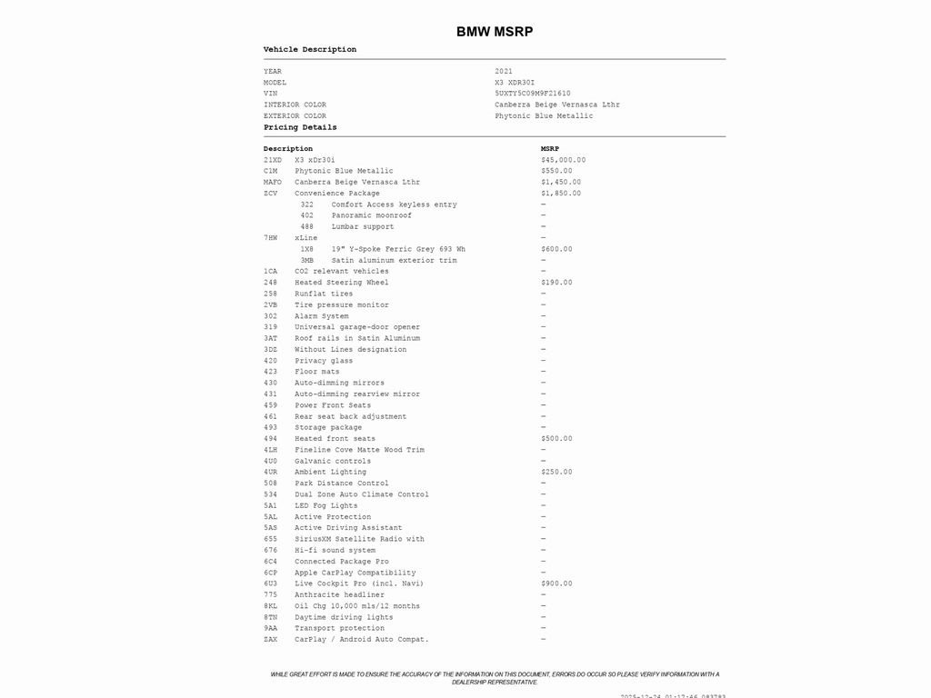 Used 2021 BMW X3 xDrive30i w/ Convenience Package image 2