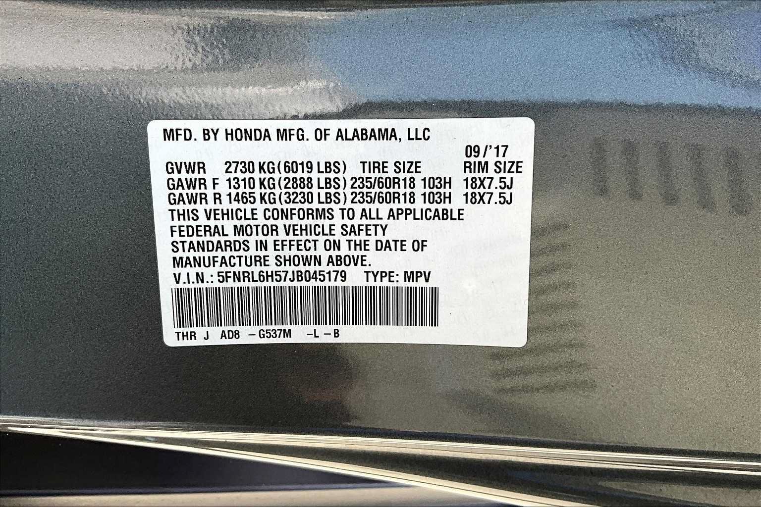 Used 2018 Honda Odyssey EX image 33