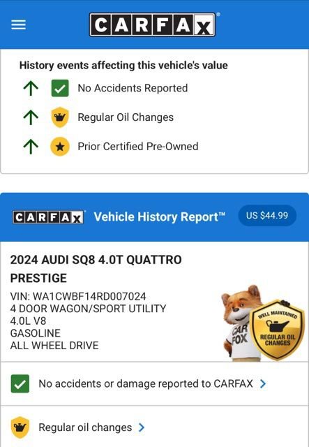 Used 2024 Audi SQ8 Prestige w/ Prestige Package image 4