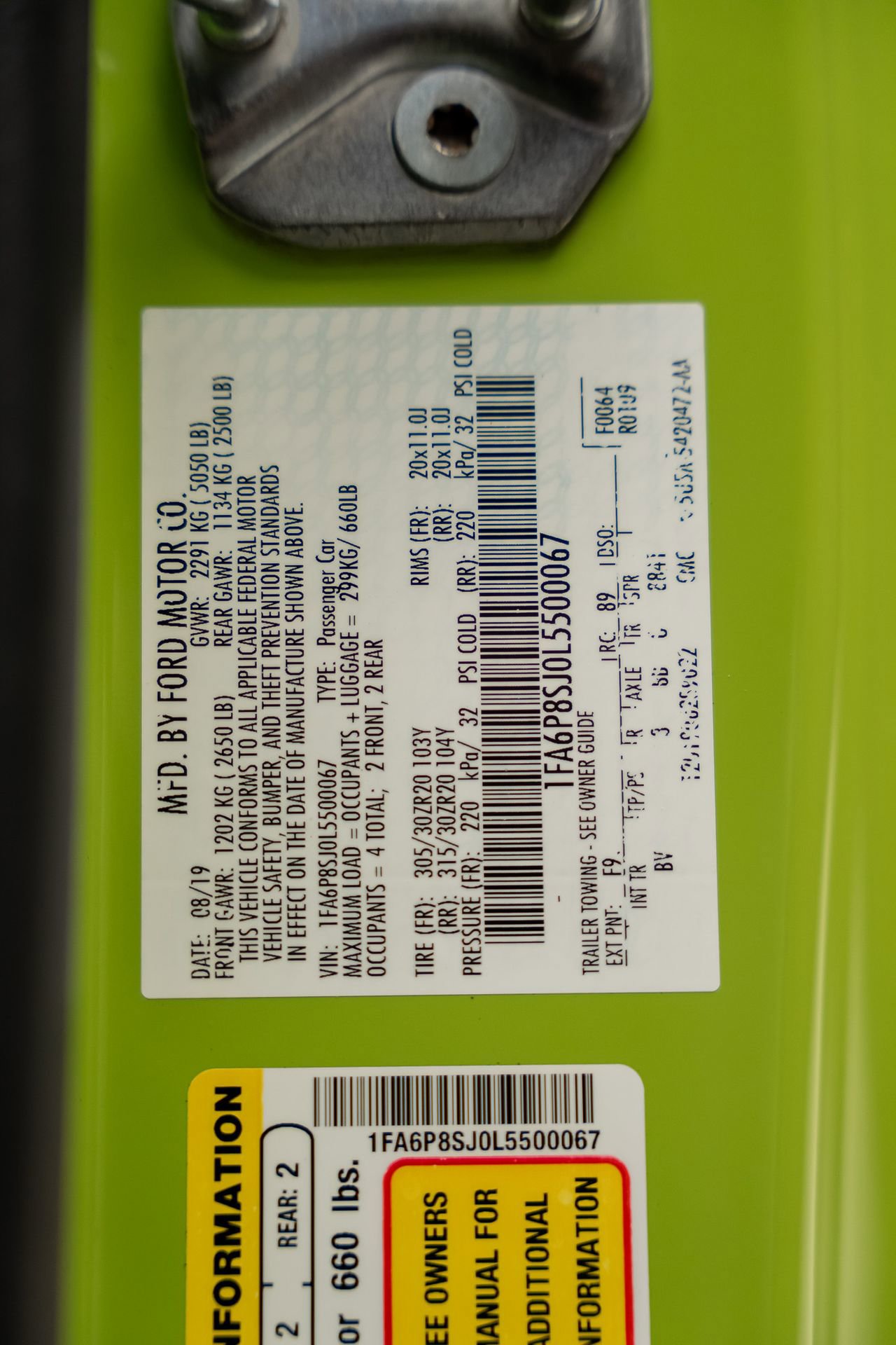 Used 2020 Ford Mustang Shelby GT500 w/ Technology Package image 61