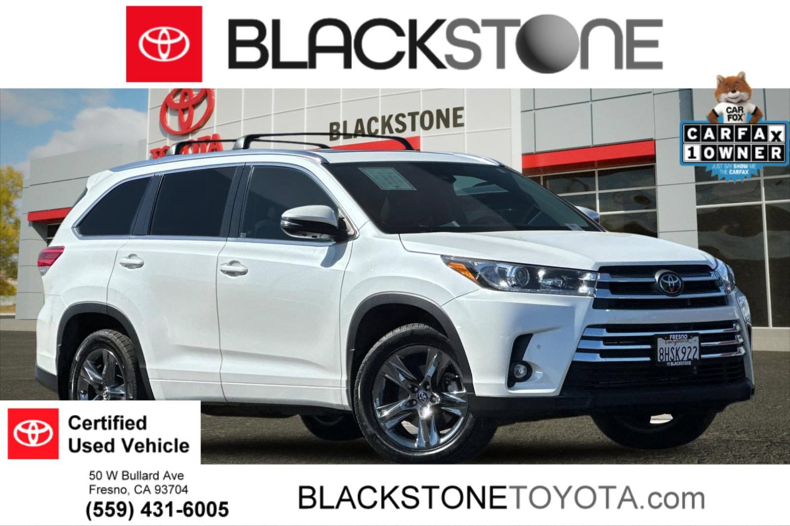 Certified 2019 Toyota Highlander Limited Platinum AWD/4WD image 1