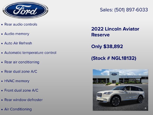 Certified 2022 Lincoln Aviator Reserve w/ Equipment Group 201A AWD/4WD image 32