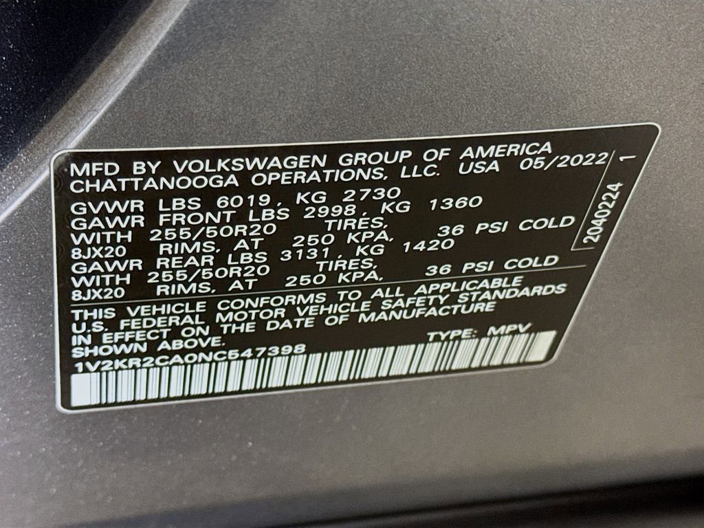Used 2022 Volkswagen Atlas SE image 30