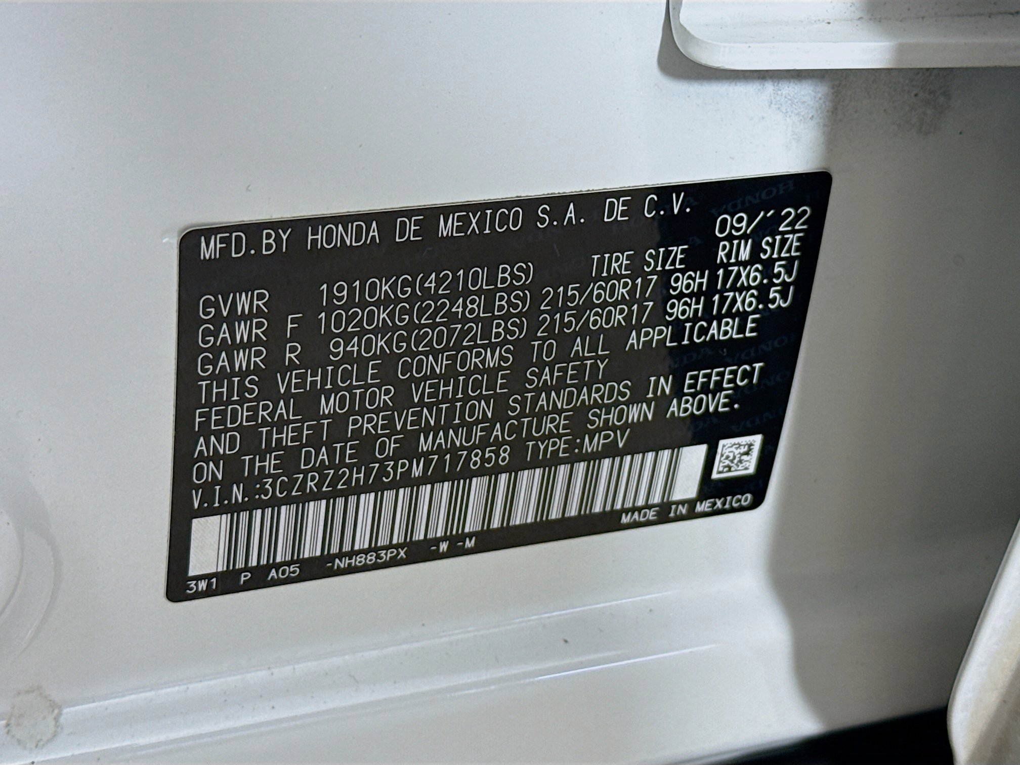 Certified 2023 Honda HR-V EX-L image 38