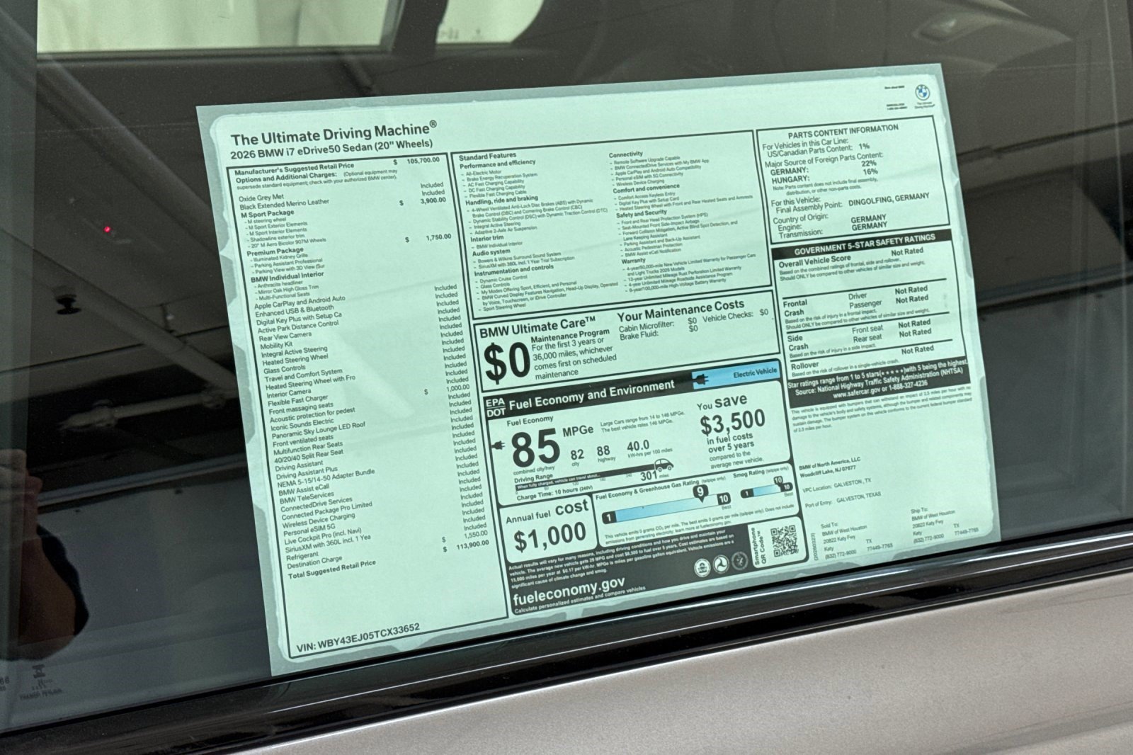 Used 2026 BMW i7 xDrive60 w/ M Sport Package RWD image 29