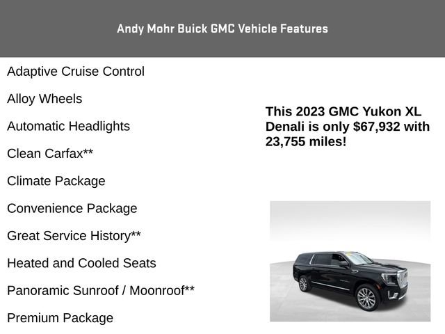 Used 2023 GMC Yukon XL Denali w/ Denali Reserve Package AWD/4WD image 8