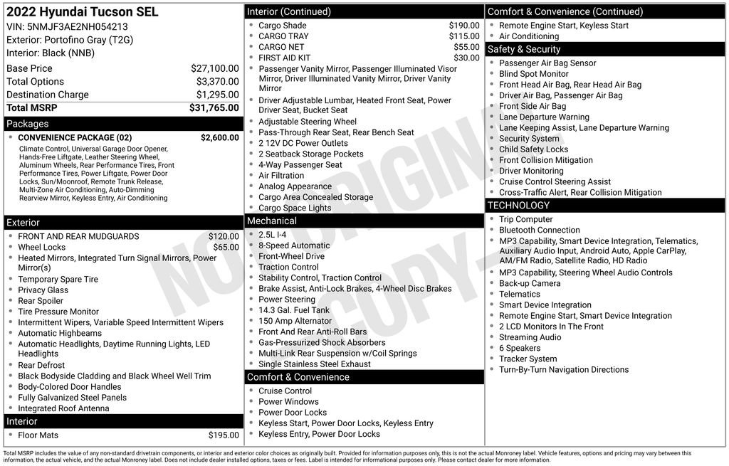 Used 2022 Hyundai Tucson SEL w/ Convenience Package FWD image 52