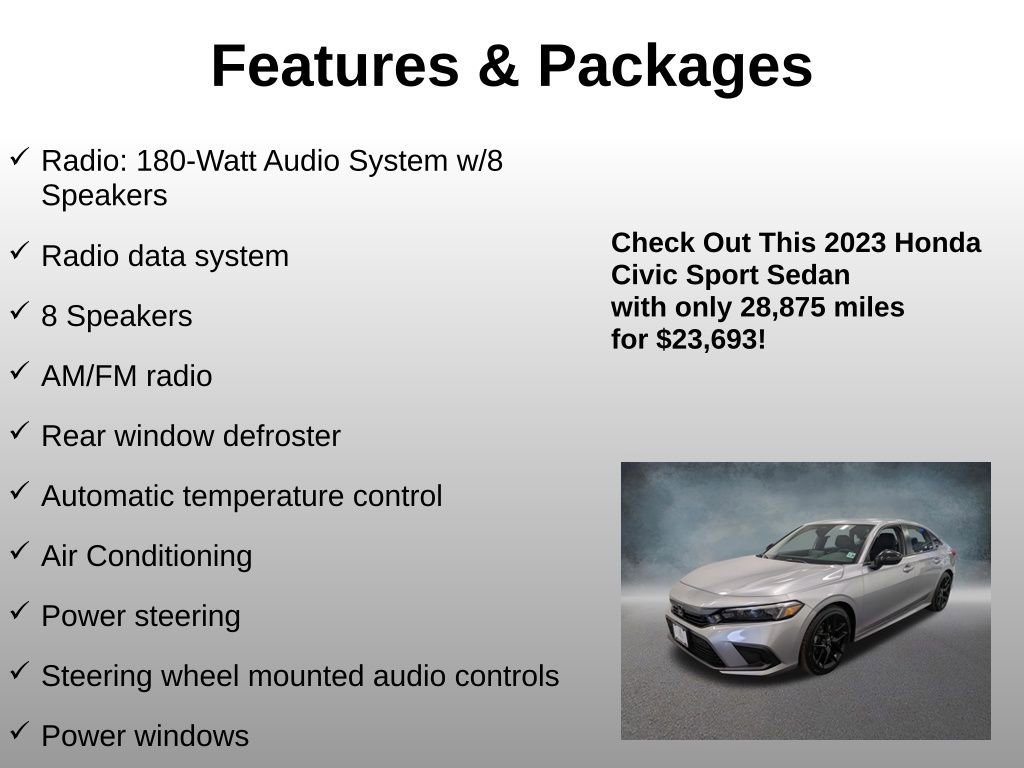 Certified 2023 Honda Civic Sport image 8