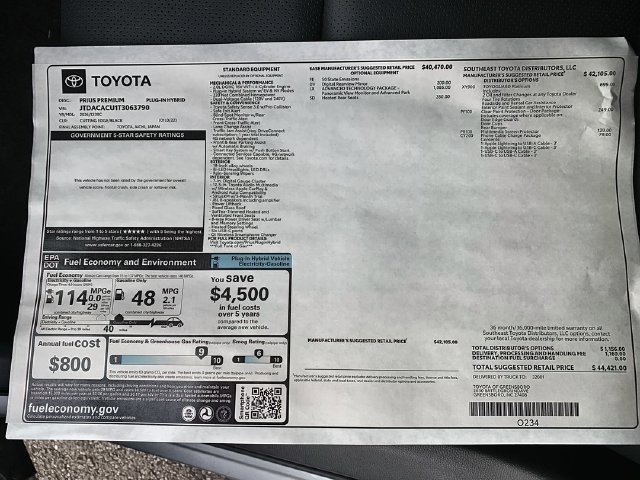New 2026 Toyota Prius Plug-In Hybrid w/ Limited Premium Package FWD image 39