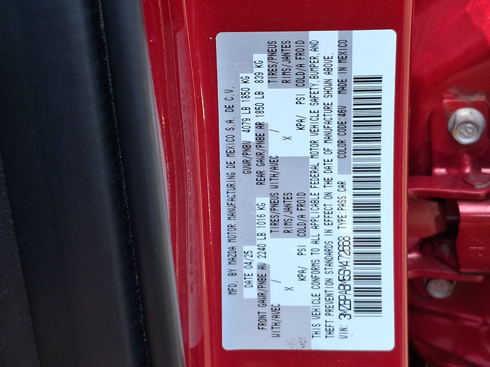 Certified 2025 MAZDA MAZDA3 s FWD image 27
