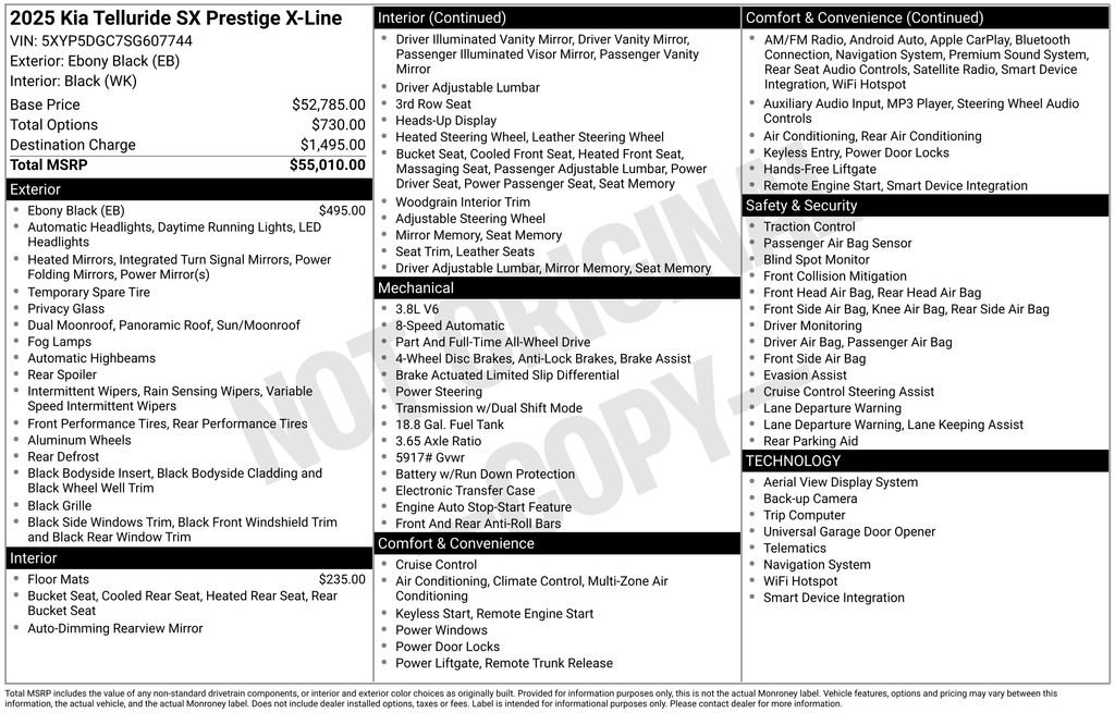Used 2025 Kia Telluride SX Prestige X-Line image 33