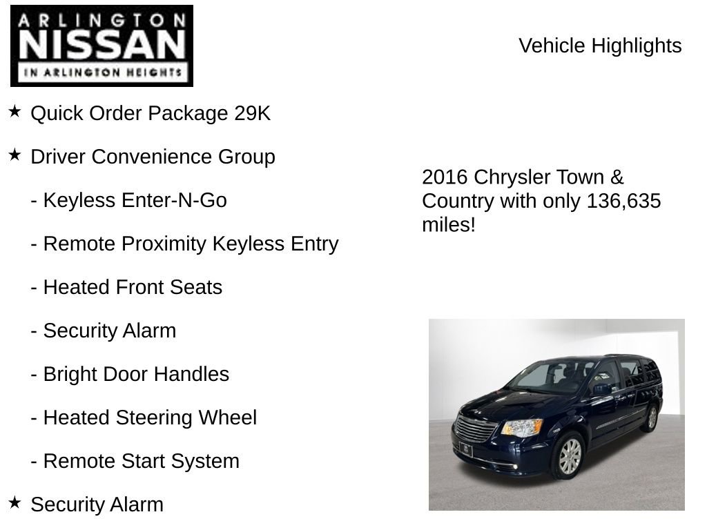 Used 2016 Chrysler Town & Country Touring w/ Driver Convenience Group FWD image 7