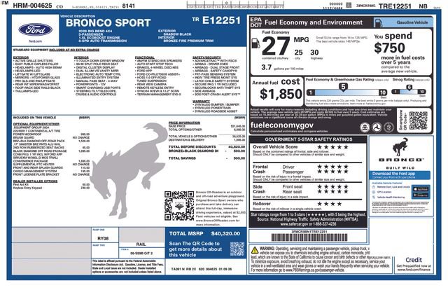 New 2026 Ford Bronco Sport Big Bend w/ Convenience Package image 31