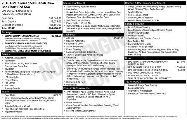 Used 2016 GMC Sierra 1500 Denali w/ Denali Ultimate Package AWD/4WD image 2