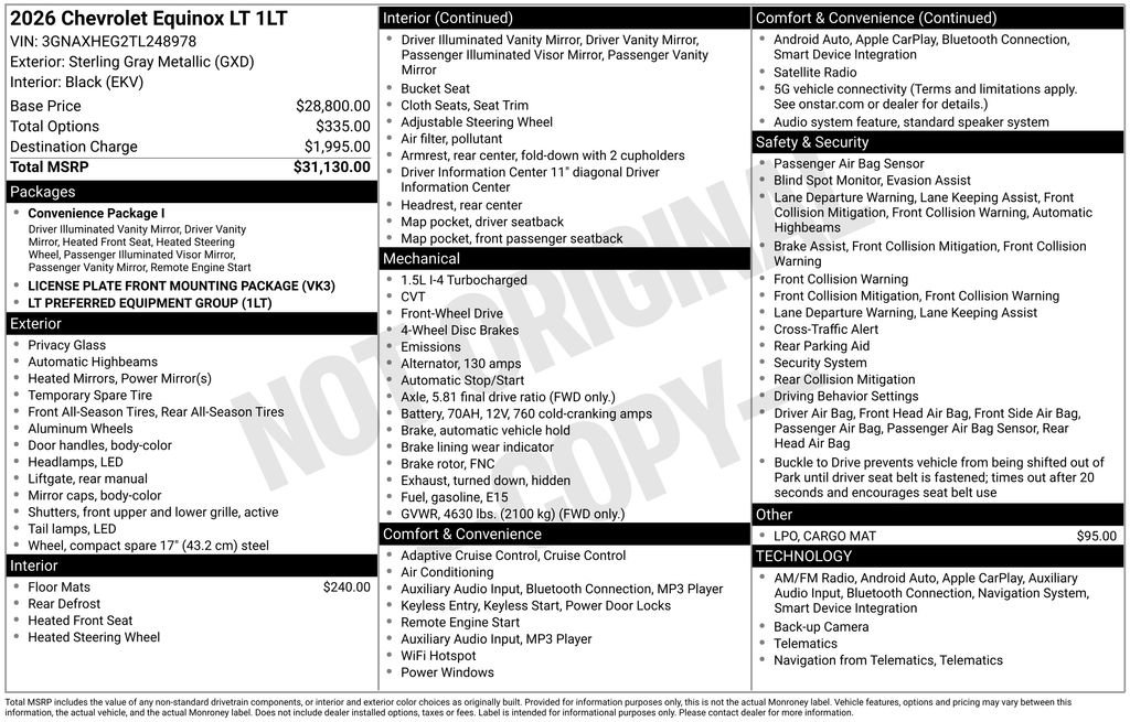 New 2026 Chevrolet Equinox LT image 25