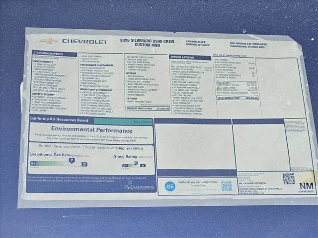 New 2026 Chevrolet Silverado 2500 Custom w/ Custom Value Package AWD/4WD image 16