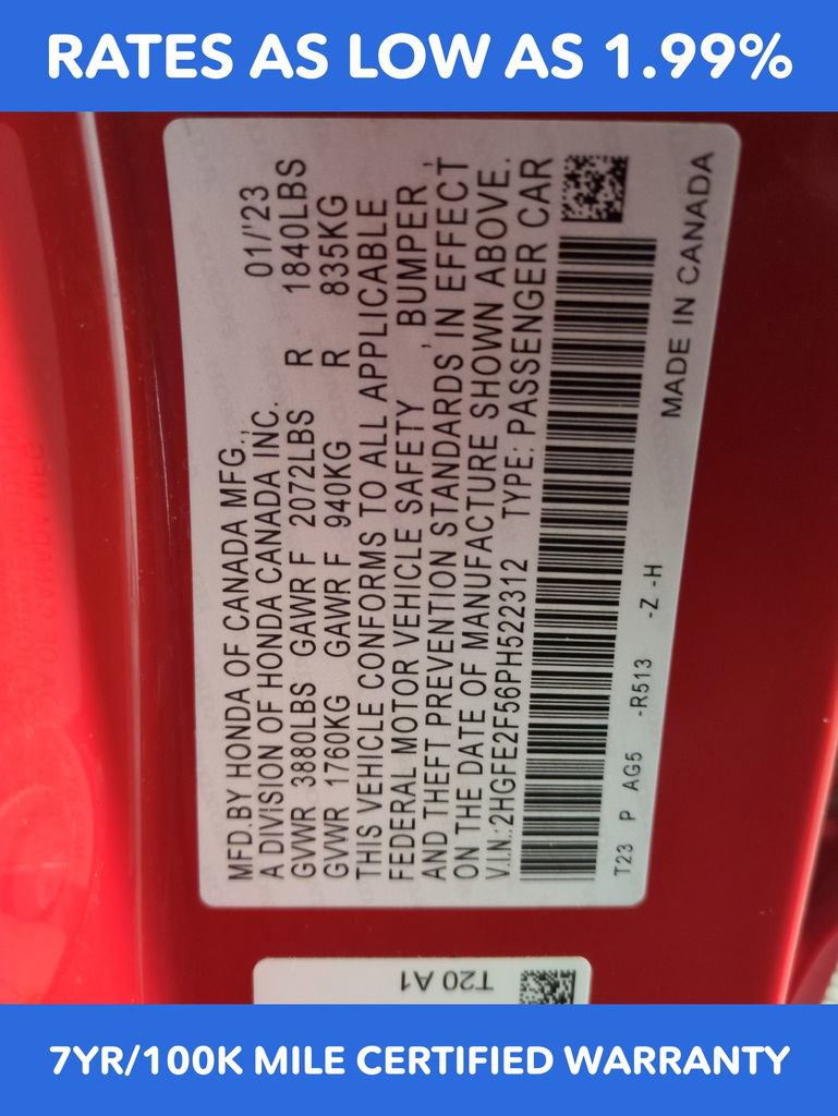 Certified 2023 Honda Civic Sport image 28