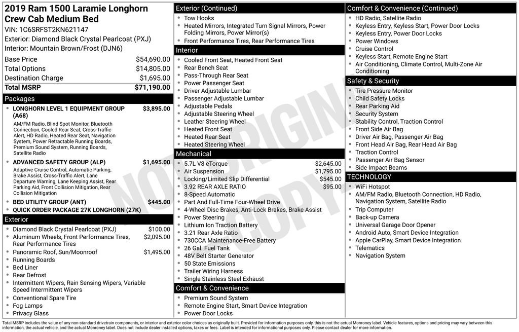 Used 2019 RAM 1500 Limited AWD/4WD image 6