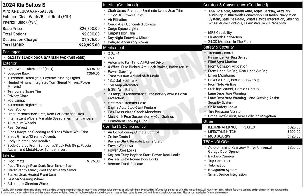 Certified 2024 Kia Seltos S AWD/4WD image 9