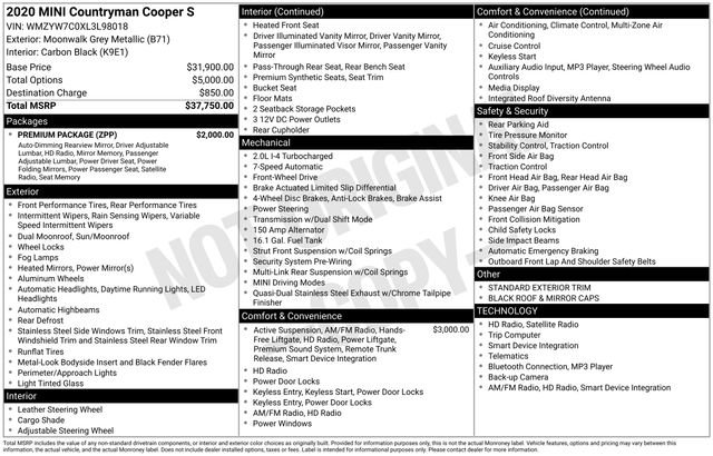 Used 2020 MINI Cooper Countryman S w/ Premium Package image 43