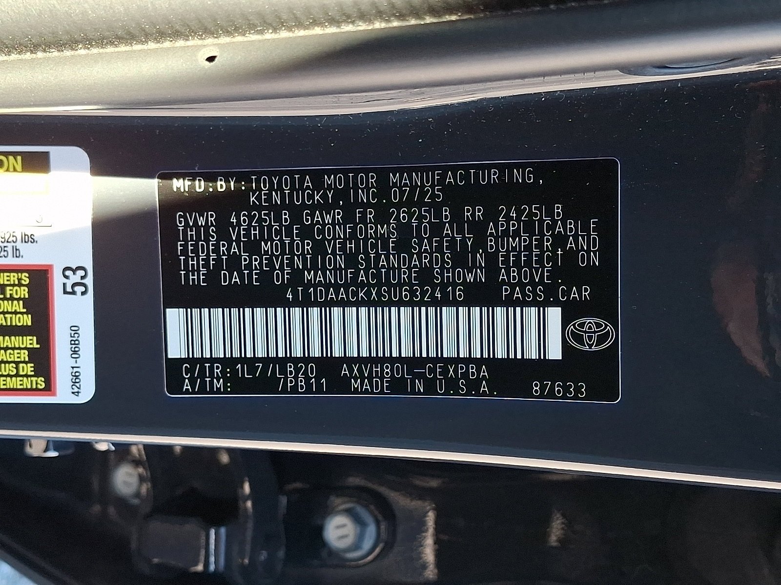 Certified 2025 Toyota Camry XSE FWD image 26