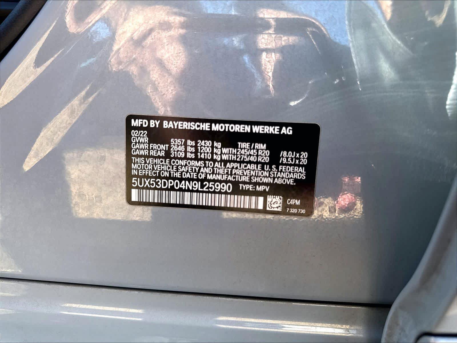 Used 2022 BMW X3 xDrive30i w/ M Sport Package 2 AWD/4WD image 21