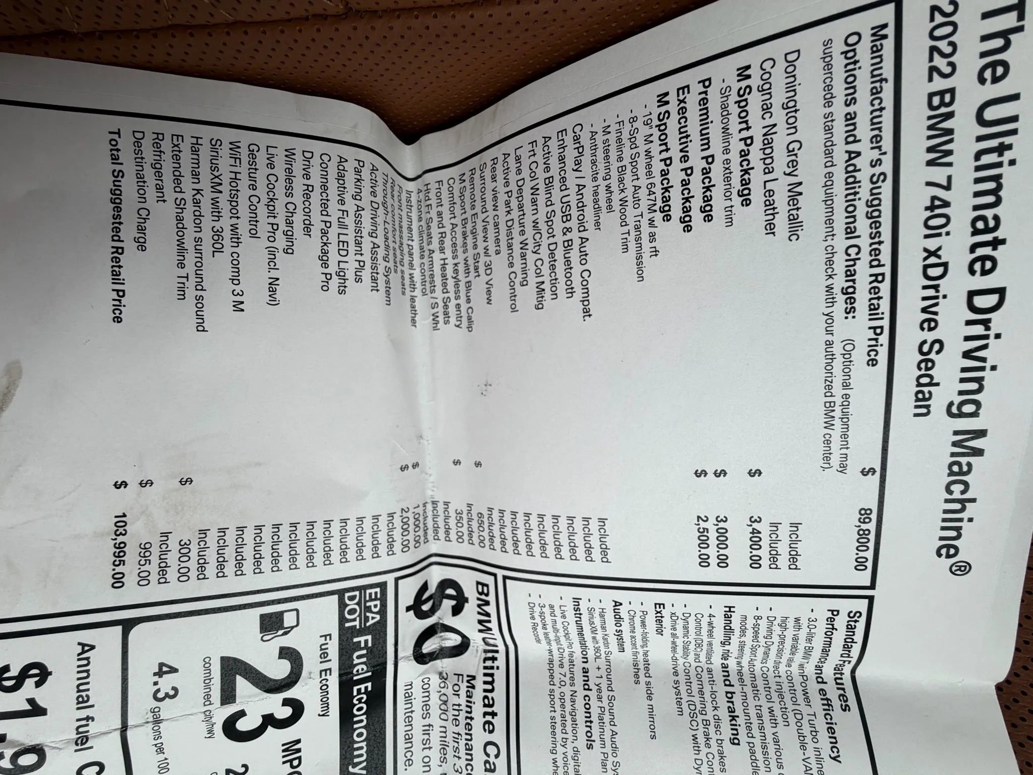 Used 2022 BMW 740i xDrive w/ M Sport Package image 32