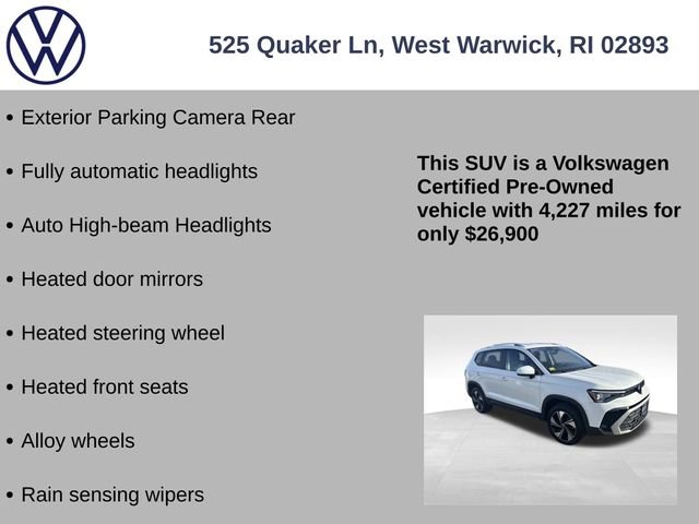 Certified 2025 Volkswagen Taos SE w/ Panoramic Sunroof Package image 13