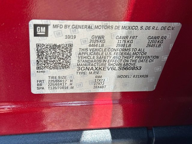 Used 2020 Chevrolet Equinox LT w/ LPO, Floor Liner Package FWD image 20